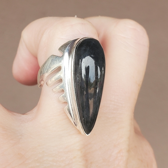 New Men's Iolite Sunstone Silver Statement Ring. - Picture 13 of 16